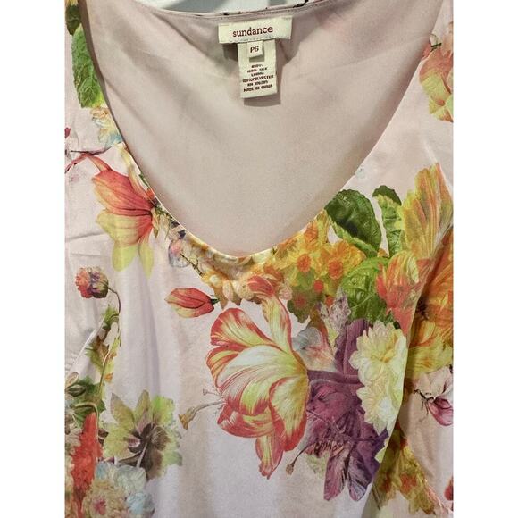 Sundance layered 100% silk dress floral boho fairycore maxi pink summer - Picture 2 of 6